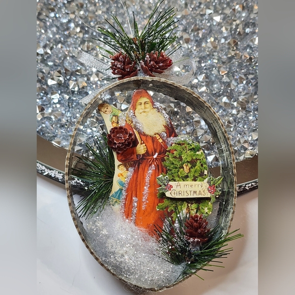 Father Christmas St. Nick Ornament Primitive Folk Victorian Style Holiday Decor - Picture 7 of 7